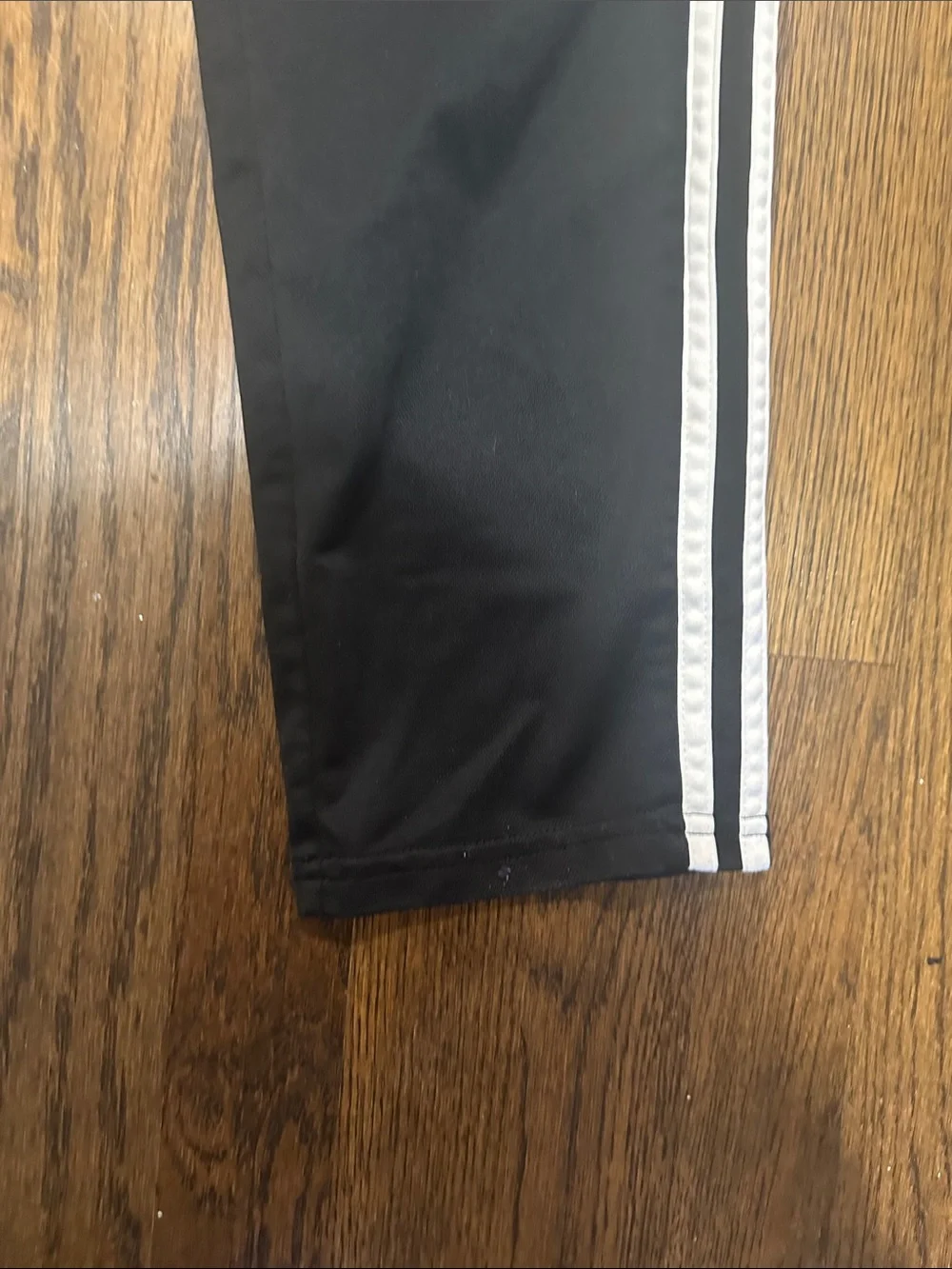 Adidas Youth 16/18 XLG Kids Black Athletic Track Pants with White Stripes